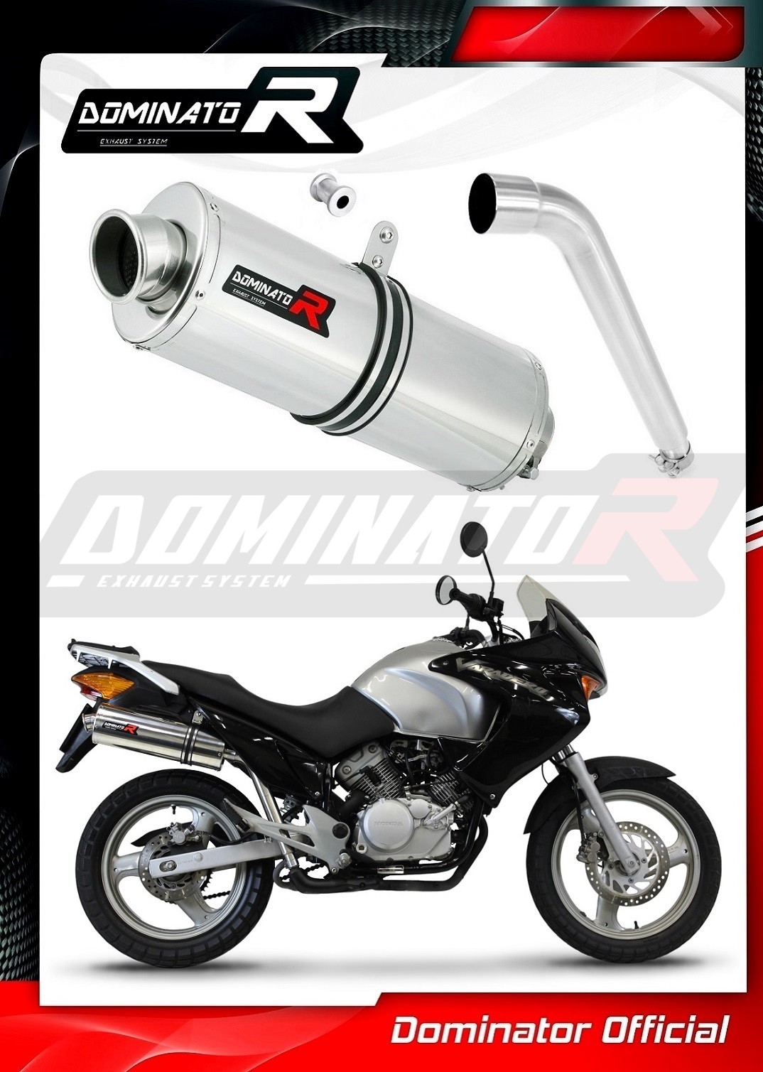 Silencieux Dominator Racing Slip-on Rond Pour Honda XL 1000 V Varadero (1999-2016) - Pot D'échappement Performant