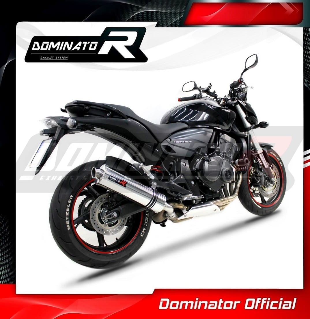 Pot D'échappement Silencieux DOMINATOR Pour Honda CB 600F Hornet 1998-2002 - Acier Inoxydable, Finition Satinée, DB Killer Inclus - 5 Ans Garantie