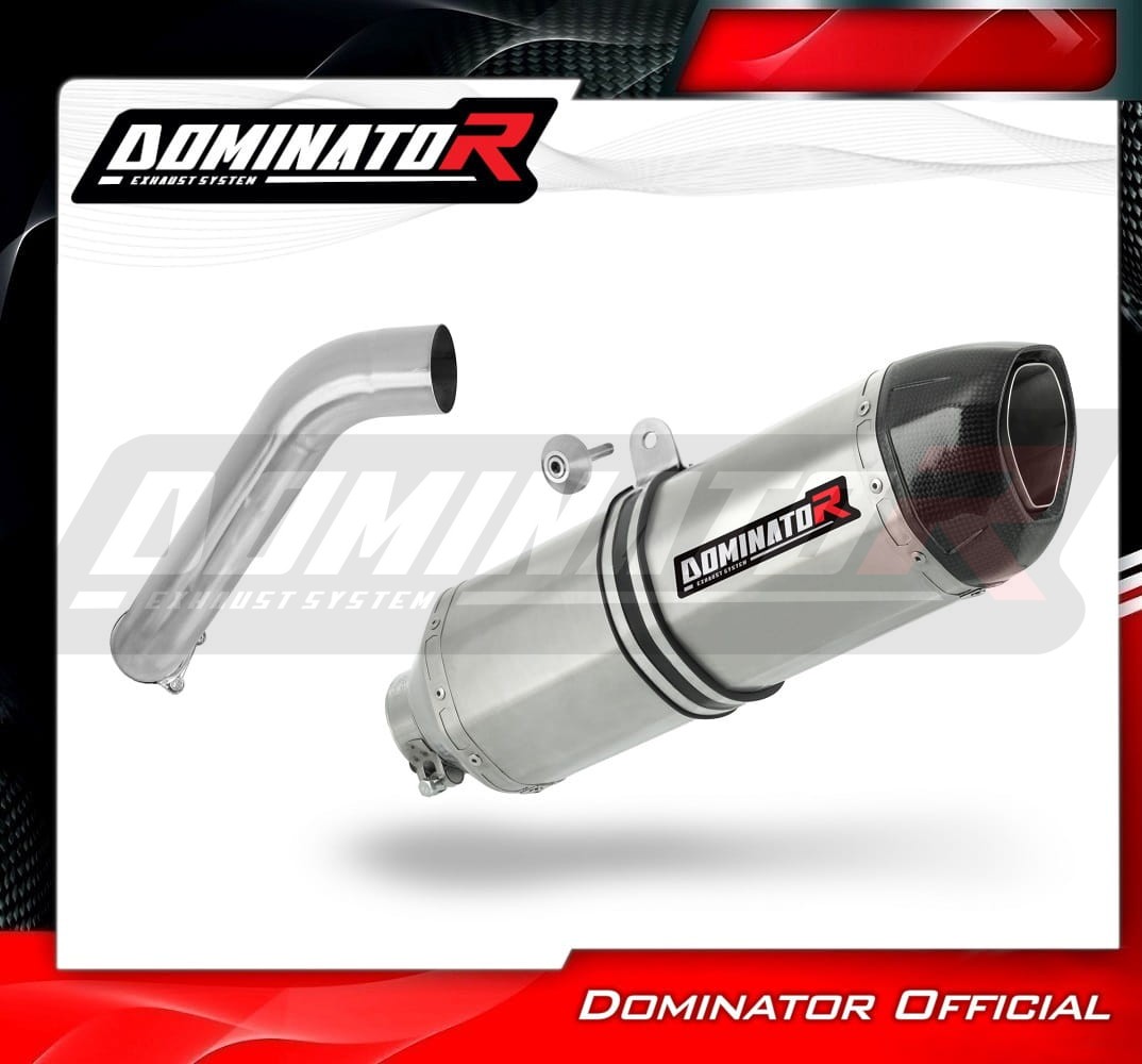 Ligne Complète D'échappement DOMINATOR HP1 Pour Yamaha XP 530 T-MAX 2012-2016 - Acier Inoxydable, Silencieux Carbone, DB Killer Medium - Garantie 5 Ans