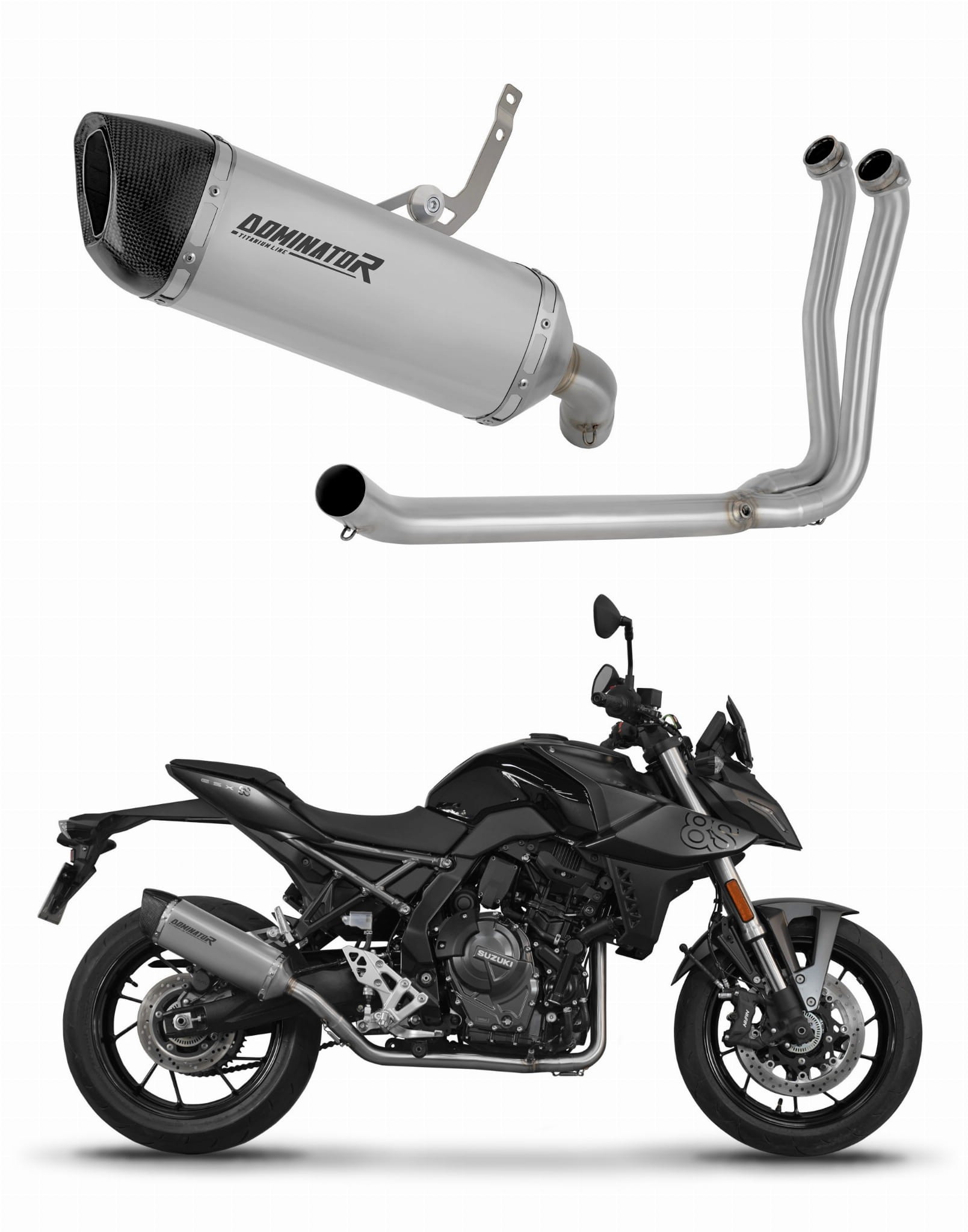 Ligne D'Échappement Complète DOMINATOR HP8 Titane Pour Aprilia RS 660 2020-2023 - Collecteur Acier Inox - DB Killer Inclus