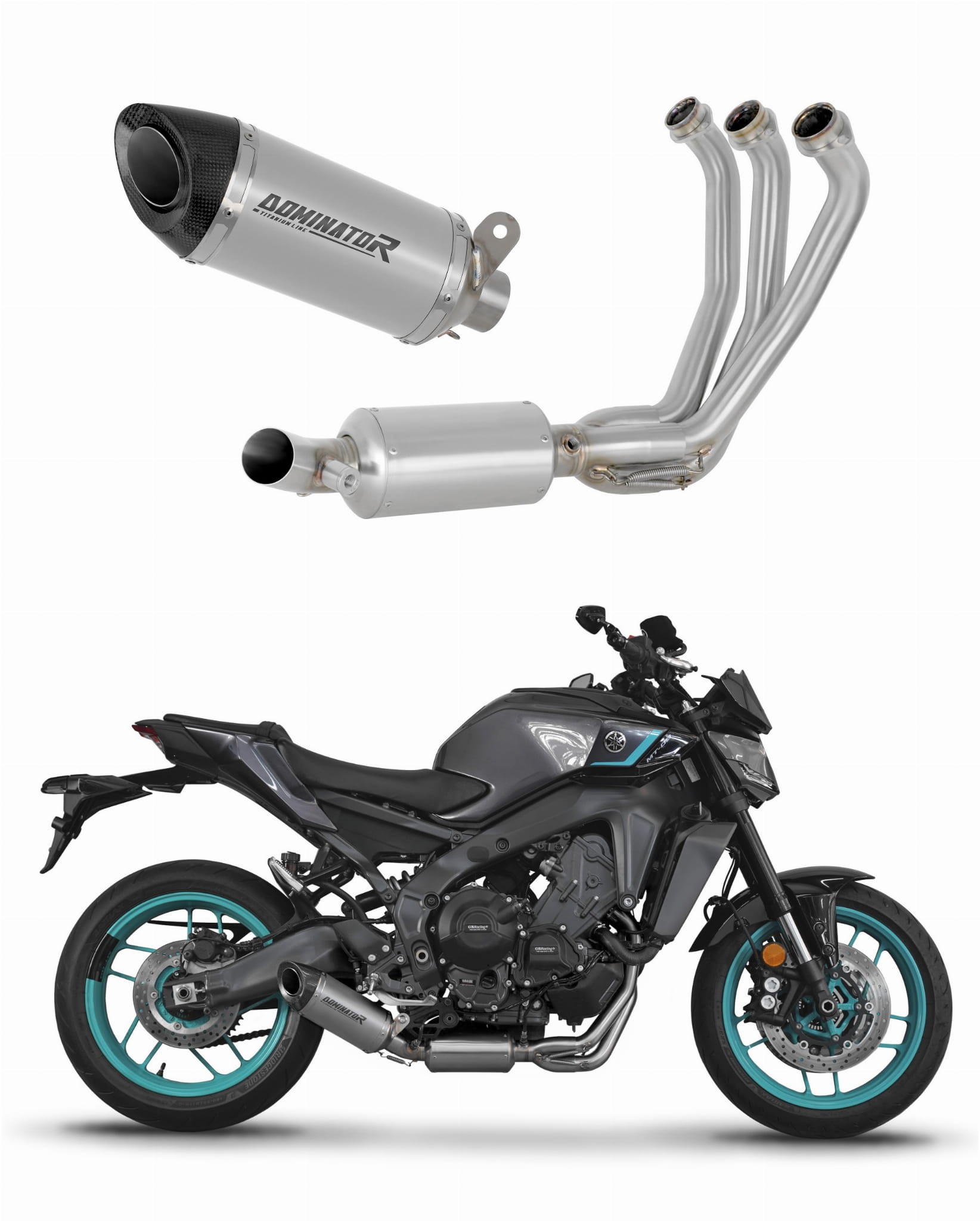Line Échappement Complète RS 660 - Système échappement Titane Et Inox Dominator Pour Aprilia RS 660