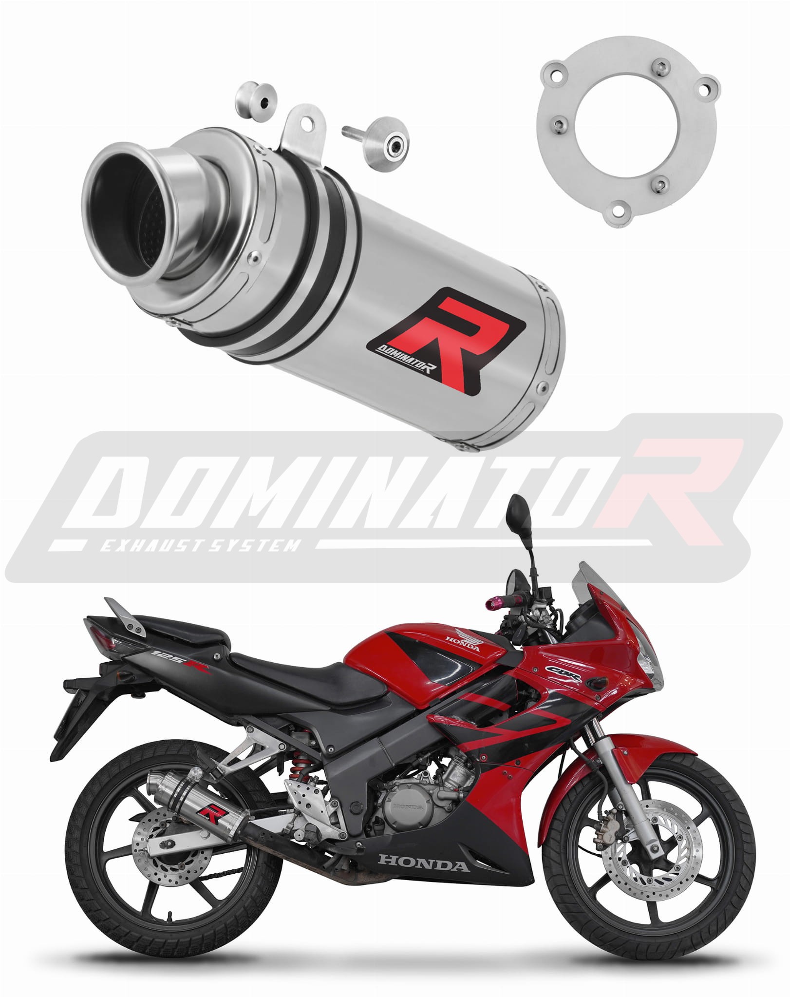 Ligne d'échappement veuve noire pour Honda 125 CBR - JC34
