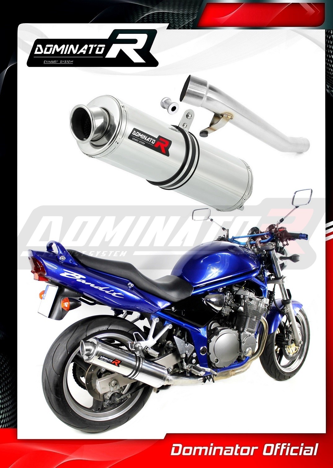 Pot D'échappement Silencieux DOMINATOR GP1 - Pour Suzuki GSF Bandit 600 2000-2004