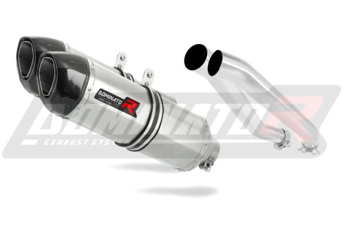 Pot D'échappement Silencieux DOMINATOR HP1 Pour Suzuki GSXR 750 K1-K5 (2001-2005) – Acier Inox, Embout Carbone – Usage Circuit