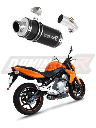 DOMINATOR Terminale Di Scarico GP1 In Acciaio Inox Per ER-6 N/F 650 (2009-2011) - Silenziatore Sportivo Con DB Killer, Plug&Play, 5 Anni Garanzia