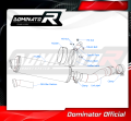 exhaust muffler DOMINATOR homologated road legal ROUND fits to YAMAHA FZ1 1000 FAZER 2006  2015 6