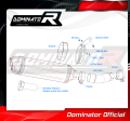 échappement silencieux DOMINATOR homologué HP1 noir compatible avec la moto FZ 8 N / FZ8 S FAZER 2010  2016