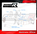 wydech tłumik DOMINATOR Homologowany GP CZARNY pasujący do motocykla FZ 8 N / FZ8 S FAZER 2010 - 2016