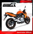 échappement silencieux DOMINATOR GP1 noir compatible avec la moto Kawasaki ER  6 N / F 650 2006  2008
