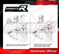 Kawasaki Z800 2013 - 2016 EXHAUST Muffler Auspuff Sportauspuff Silencer Echappement Silencieux Scarico Scarichi Escape Wydech Tłumik GPS DOMINATOR 5