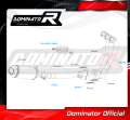 complete exhaust system with muffler DOMINATOR Full System HP3 BLACK fits to Yamaha MT 09 2021  2023 5