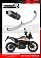 kompletny układ wydechowy z tłumikiem DOMINATOR Full System GP1 CZARNY pasujący do motocykla KTM 390 Adventure 2020 - 2023
