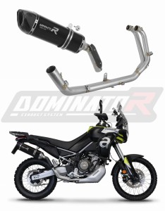 Aprilia Tuareg 660 2021 - 2023 Ligne complète d'échappement Collecteur Silencieux HP6 NOIR + dB killer medium