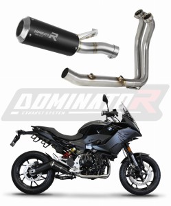 BMW F900XR 2020 - 2026 Full Exhaust System Collector Silencer GP BLACK + dB killer medium