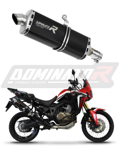 échappement silencieux DOMINATOR P7 noir compatible avec la moto Honda CRF 1000L Africa Twin 2016  2019 6
