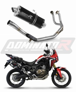 Honda CRF 1000L Africa Twin 2016 - 2019 Ligne complète d'échappement Collecteur Silencieux P7 NOIR + dB killer medium