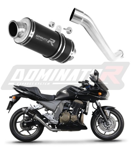 échappement silencieux DOMINATOR GP1 noir compatible avec la moto Kawasaki Z750 2004  2006 6