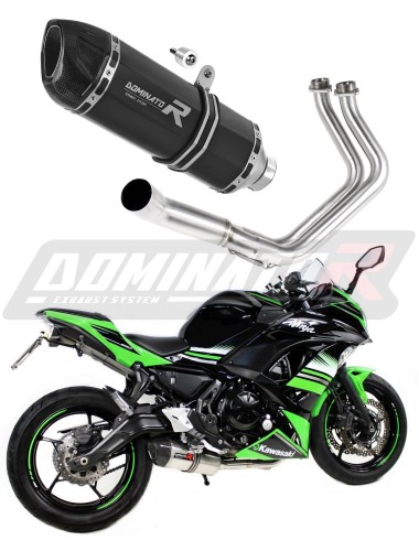 complete exhaust system with muffler DOMINATOR Full System HP1 BLACK fits to Kawasaki NINJA 650 2017  2022 3