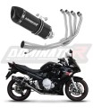 complete exhaust system with muffler DOMINATOR Full System HP1 BLACK fits to Suzuki GSXF 650 2007  2016 7