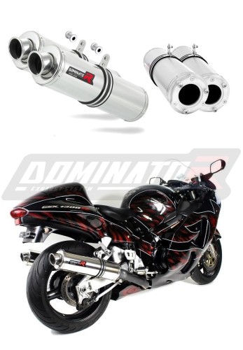 GSXR GSX 1300 R HAYABUSA EXHAUST Suzuki Muffler Auspuff Sportauspuff Silencer Echappement Silencieux Scarico Scarichi Escape Wydech Tłumik ROUND 1999 - 2007 DOMINATOR  x