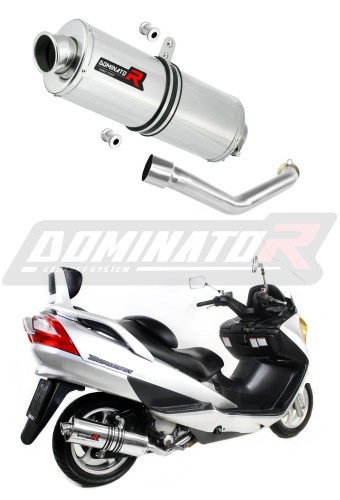 échappement silencieux DOMINATOR ovale compatible avec la moto Suzuki BURGMAN 400 2003  2006 5