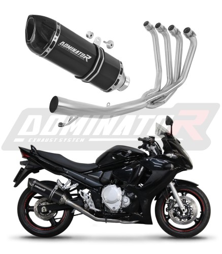 complete exhaust system with muffler DOMINATOR Full System HP1 BLACK fits to Suzuki GSX 1250 FA 2010  2016 7