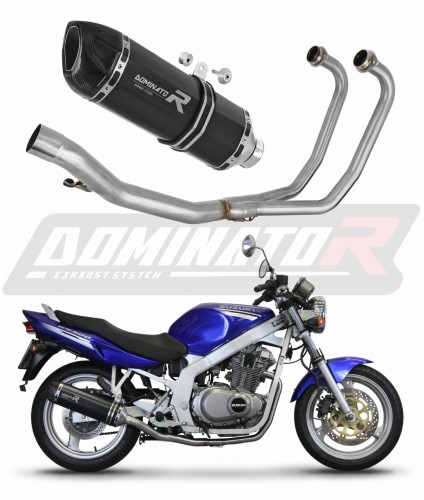 Suzuki GS 500F 2004 - 2014 EXHAUST Collector Manifold Full System Muffler Auspuff Sportauspuff Silencer Echappement Silencieux Scarico Scarichi Escape Wydech Tłumik HP1 BLACK Dominator Exhaust System x