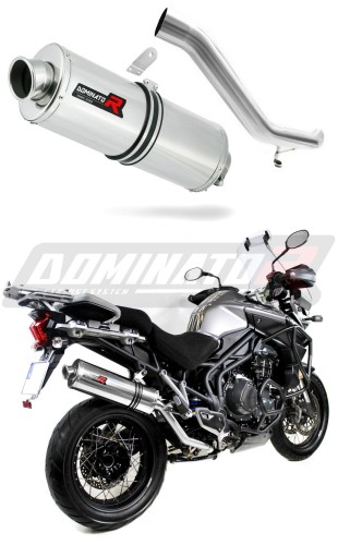 échappement silencieux DOMINATOR ovale compatible avec la moto Triumph TIGER EXPLORER 1200 2012  2015 5