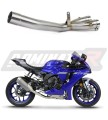 YZF R1 1000 Exhaust Cat Eliminator Catalyst Catalytic Converter Linkpipe Decat Downpipe 2015 - 2017 DOMINATOR x