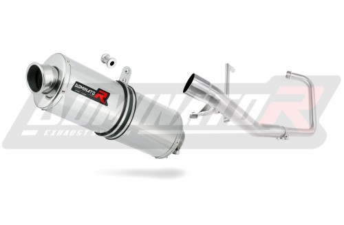 kompletny układ wydechowy z tłumikiem DOMINATOR Full System Owalny pasujący do motocykla Yamaha YBR 125 2000 - 2008 3