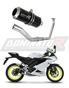 Yamaha YZF R125 2019 - 2020 Full Exhaust System Collector Silencer GP BLACK + dB killer medium