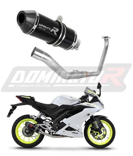 complete exhaust system with muffler DOMINATOR Full System HP3 BLACK fits to Yamaha YZF R125 2019  2020 6