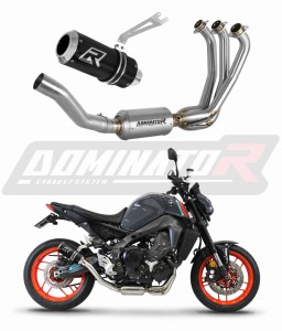 Yamaha MT 09 2021 - 2023 EX Full Exhaust System Collector Silencer GP BLACK + dB killer medium