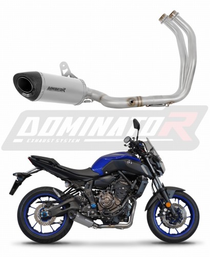 Yamaha MT 07 2014 - 2020 EXHAUST Collector Manifold Full System Muffler Auspuff Sportauspuff Silencer Echappement Silencieux Scarico Scarichi Escape Wydech Tłumik HP8 TITANIUM Dominator Exhaust System x