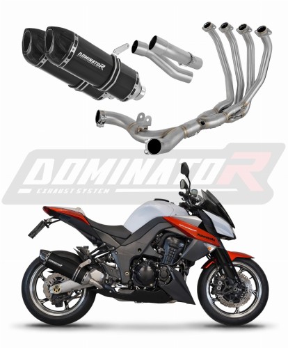 kompletny układ wydechowy z tłumikiem DOMINATOR Full System HP1 CZARNY pasujący do motocykla Kawasaki Z10