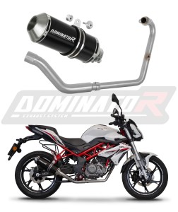 Benelli BN 125 2018 - 2023 Ligne complète d'échappement Collecteur Silencieux OV G2 NOIR + dB killer