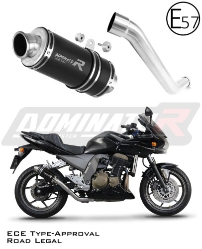 Kawasaki Z750 2004 - 2006 Motorcycle EU Approved Street Legal Muffler Auspuff Sportauspuff Silencer Echappement Silencieux Scarico Scarichi Escape Wydech Tłumik GP1 BLACK Dominator Exhaust System x