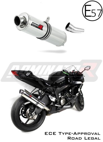 exhaust muffler DOMINATOR homologated road legal ROUND fits to Kawasaki ZX6R 636 2009  2020 5
