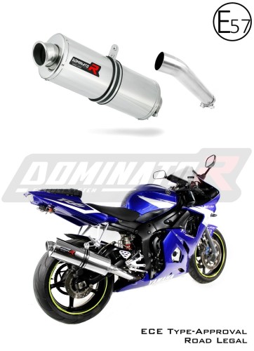exhaust muffler DOMINATOR homologated road legal OV fits to Yamaha YZF R6 1999  2002 3