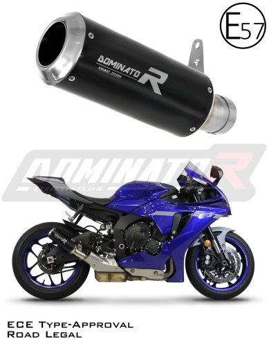 Yamaha YZF R1 1000 RN65 2020 - 2022 Motorcycle EU Approved Street Legal Muffler Auspuff Sportauspuff Silencer Echappement Silencieux Scarico Scarichi Escape Wydech Tłumik GP BLACK Dominator Exhaust System x