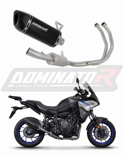 système d’échappement complet avec silencieux DOMINATOR Full System HP6 noir compatible avec la moto Yamaha Tracer 7 / GT 2020  2024