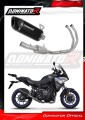 complete exhaust system with muffler DOMINATOR Full System HP6 BLACK fits to Yamaha Tracer 7 / GT 2020  2024 2