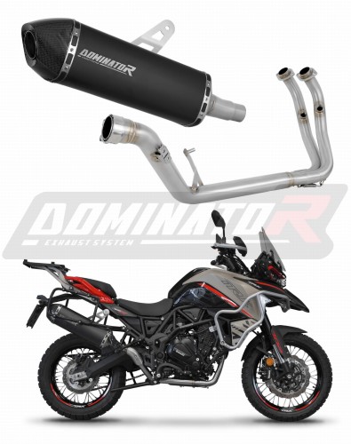 kompletny układ wydechowy z tłumikiem DOMINATOR Full System HP7 CZARNY pasujący do motocykla Benelli TRK 702 / TRK 702X 2023 - 2024 5