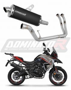 Benelli TRK 702 / TRK 702X 2023 - 2024 Ligne complète d'échappement Collecteur Silencieux P7 NOIR + dB killer