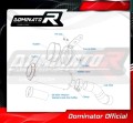 exhaust muffler DOMINATOR homologated road legal GP BLACK fits to Kawasaki Z 900 A2 2020  2024 7