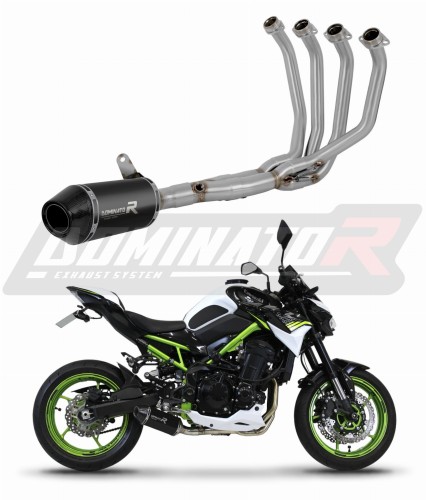 kompletny układ wydechowy z tłumikiem DOMINATOR Full System HP3 CZARNY pasujący do motocykla Kawasaki Z 900 A2 2017 - 2019