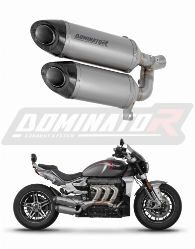 échappement silencieux DOMINATOR titane HP8 compatible avec la moto TRIUMPH ROCKET 3 GT 2019  2024