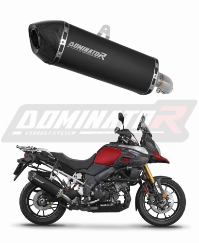 Suzuki DL 1000 V-Strom 2017 - 2020 Exhaust Muffler Auspuff Sportauspuff Silencer Echappement Silencieux Scarico Scarichi Escape Wydech Tłumik HP7 BLACK DOMINATOR EXHAUST SYSTEM