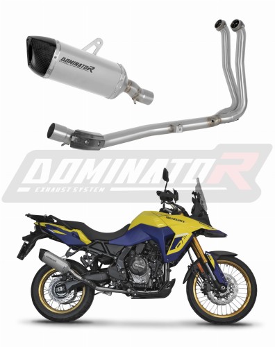 Suzuki V-Strom 800 / DE 2023 - 2024  EXHAUST Collector Manifold Full System Muffler Auspuff Sportauspuff Silencer Echappement Silencieux Scarico Scarichi Escape Wydech Tłumik HP6  Titanium Dominator Exhaust System X