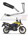 Suzuki V-Strom 800 / DE 2023 - 2024  EXHAUST Collector Manifold Full System Muffler Auspuff Sportauspuff Silencer Echappement Silencieux Scarico Scarichi Escape Wydech Tłumik MX2  BLACK Dominator Exhaust System x